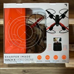 Sharper Image Mach X Drone in Black and Red